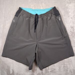 Birddogs Lined Shorts Mens Medium Gray  7" Running Athleisure Gym Athletic